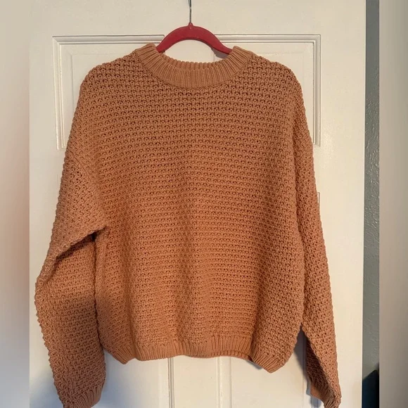 Universal Thread Textured Crewneck Sweater - Camel Brown - Picture 1 of 4